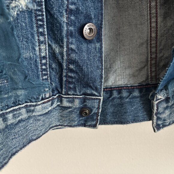 Levi's Made & Crafted Boro Patchwork Blue Denim Type IV Trucker Jacket - Medium - Picture 6 of 15